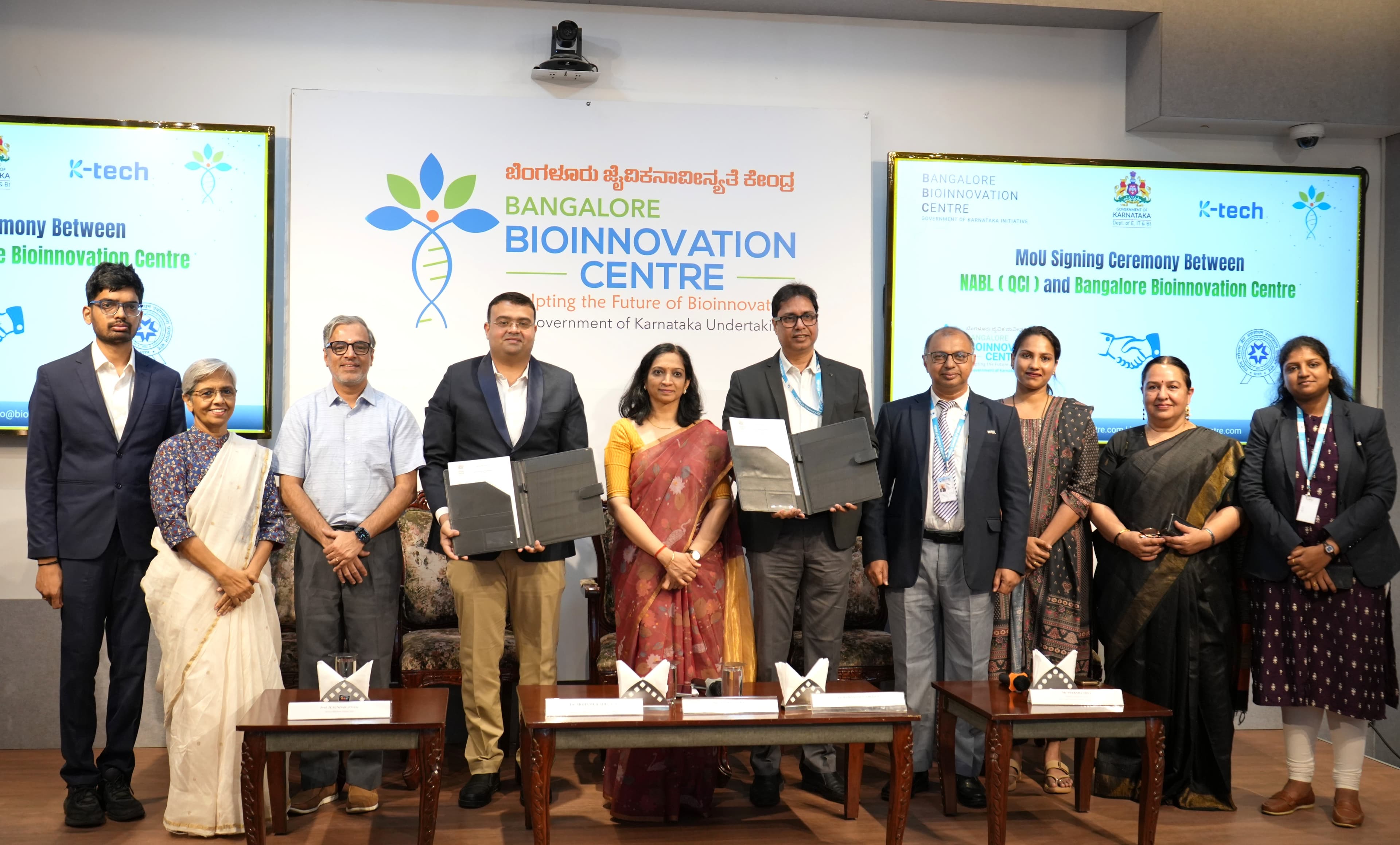 MoU Signing Ceremony Between NABL (QCI) and Bangalore Bioinnovation Centre 